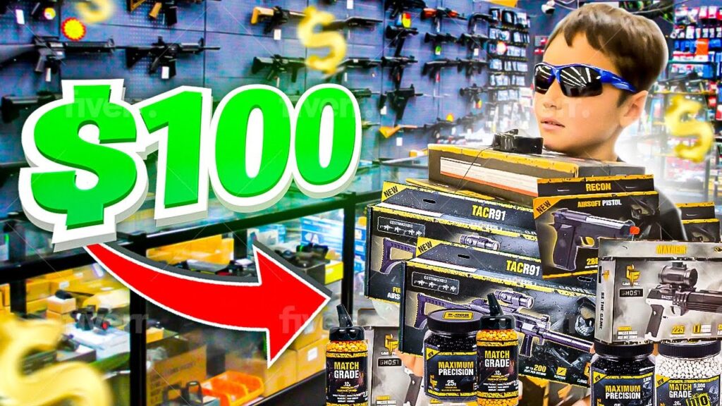 How Many Airsoft Can We Buy For $100 *CHALLENGE*