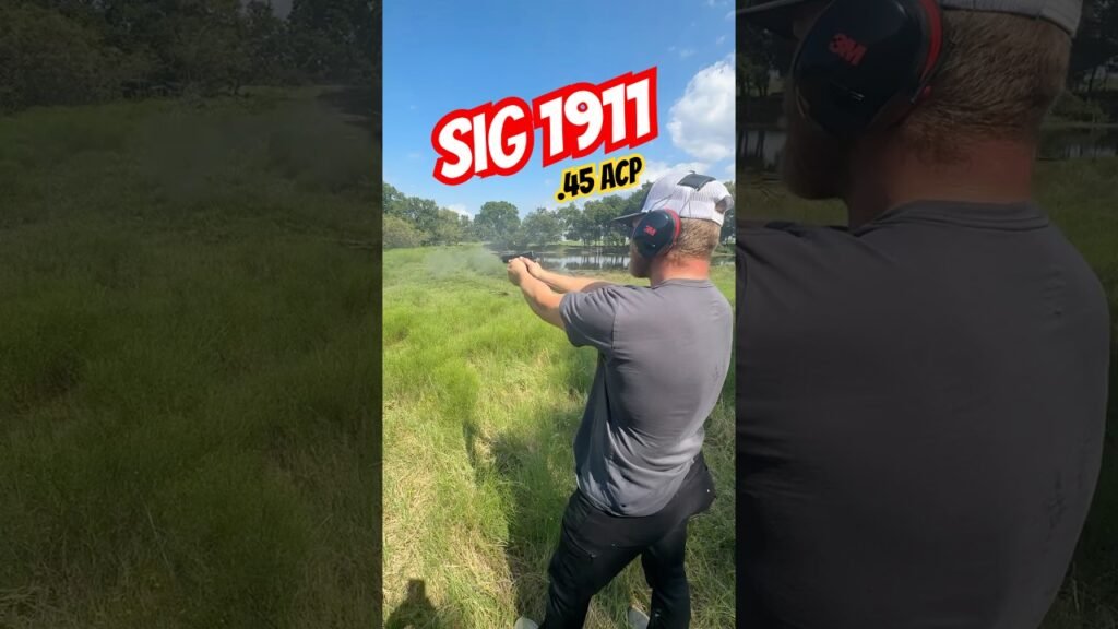Sig 1911 .45 ACP 🔥 #outdoors #airsoft #edc #shorts #viral #wild #pistol #1911 #glock #sig