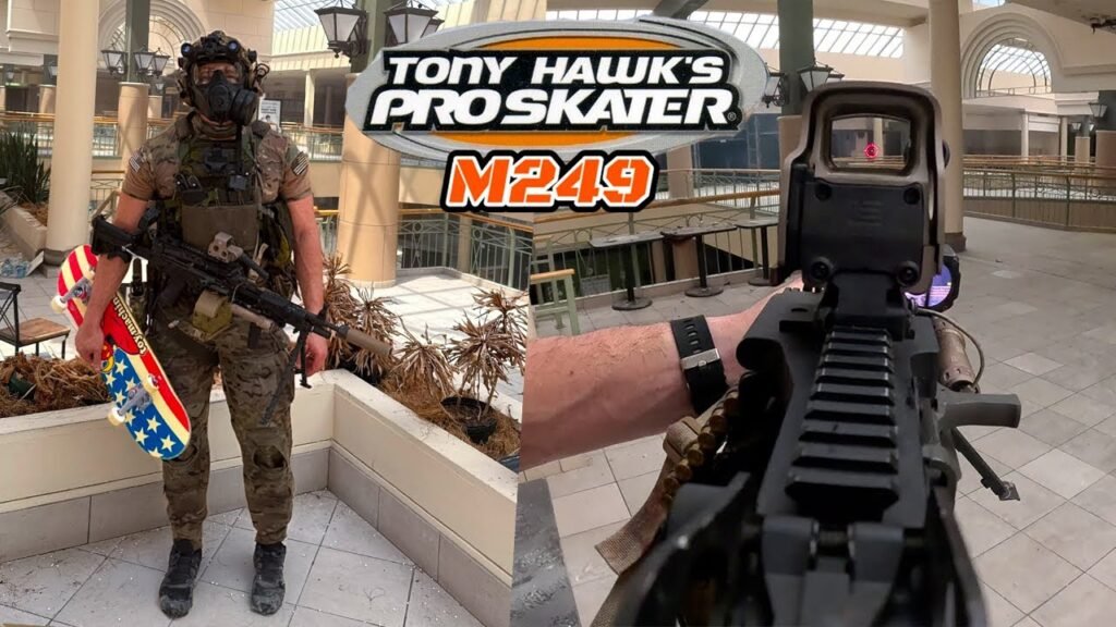 POV: M249 SAW - Abandoned Shopping Mall Skateboard LMG Airsoft