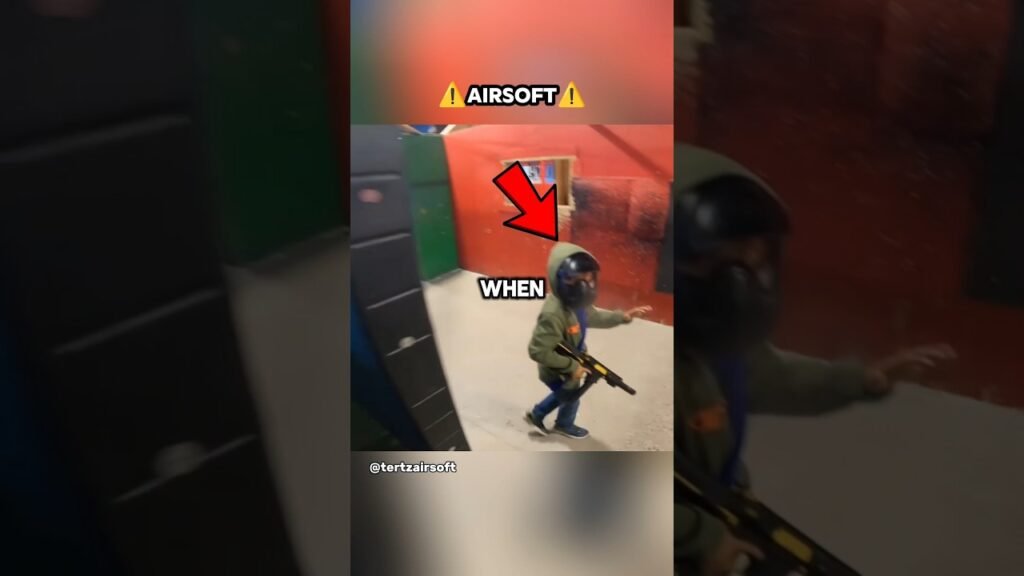 Airsoft Kid Point-blanks the Opponent. 🤯💀 #shorts