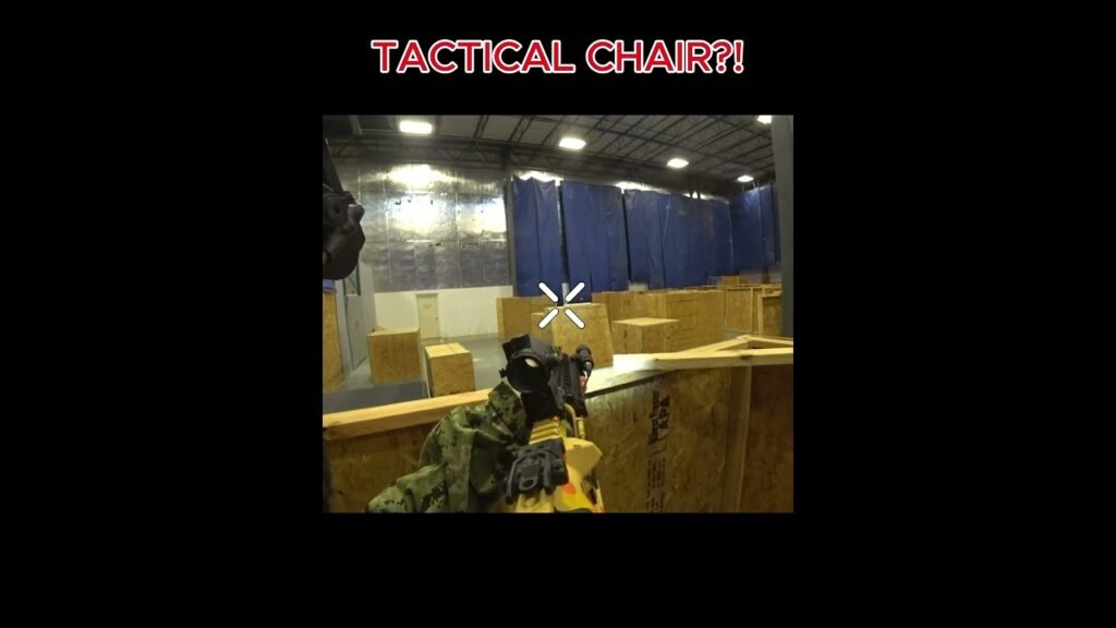 Is the AIRSOFT chair OVERPOWERED?! #airsoft #airsoftcqb #airsoftshorts #callofduty #funnyshorts #lol