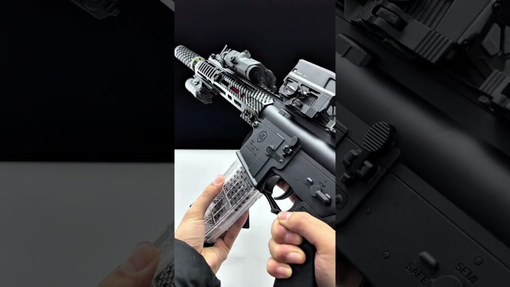 Carbon Fiber F4+Smoke Silencer.What age do you think would need this? #toys #gelblasters #airsoft