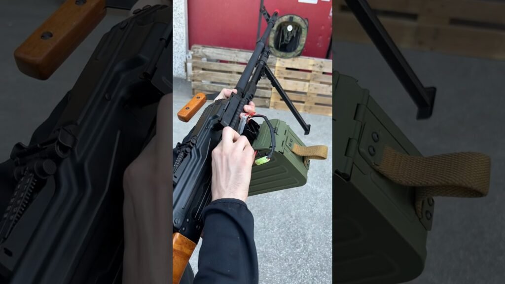 ASMR Airsoft PKM Professional Electric Machine 💨 #airsoft #asmr #viral #softair #bb #asmrsounds