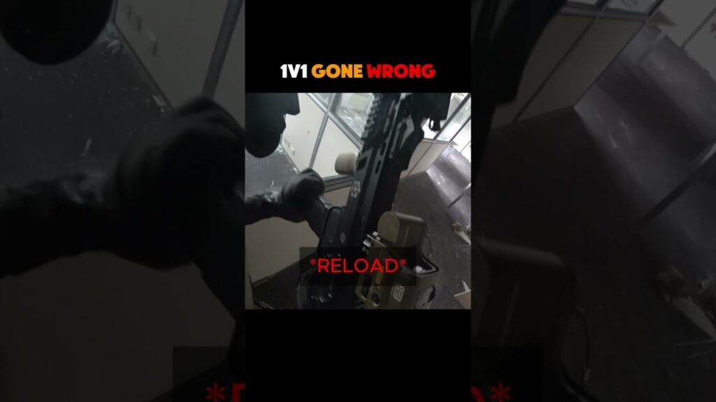 I shouldn't have done this 1v1 #airsoft #fail #shorts