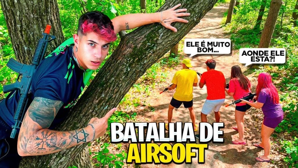 FIZ A MAIOR BATALHA DE AIRSOFT DOS ROSA *quem venceu?