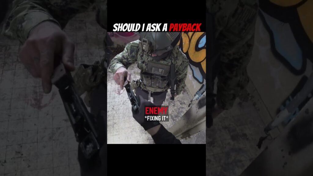 should I ask for a payback ? #airsoft #airsoftcqb #callofduty #paintballfit