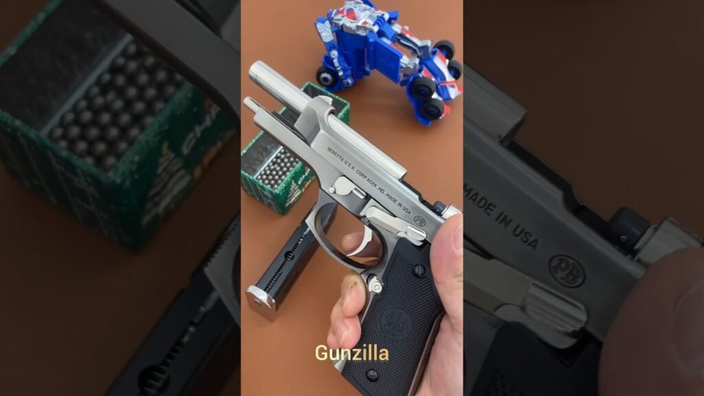 The Details on this Beretta M92 Airsoft Replica! 🔥 #PistolShowcase #ASMR #ToyReplica