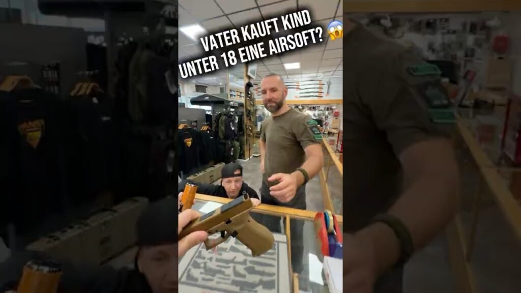 Vater kauft Kind eine Airsoft ab 18? 😱 #airsoft #airsoftshorts #shorts